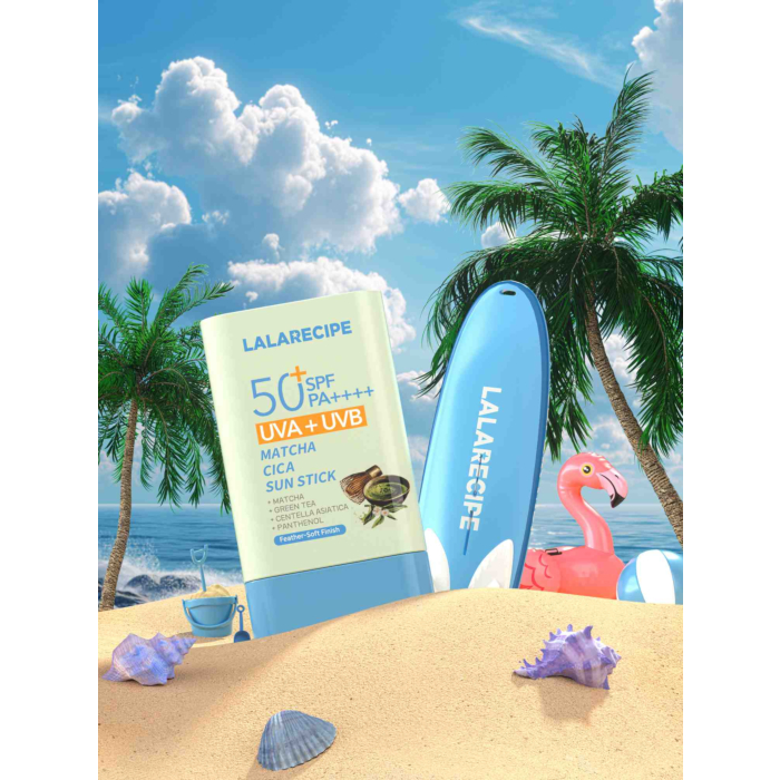LalaRecipe Matcha Cica Sun Stick Łagodzący sztyft przeciwsłoneczny, SPF50+ PA++++