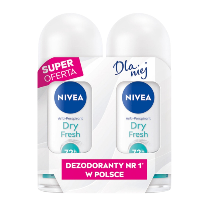 Nivea Deo Roll-on Dry Fresh Duopack 2x50ml 