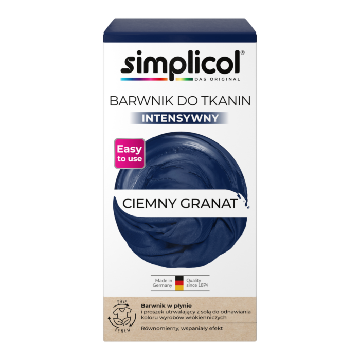 Simplicol Barwnik do tkanin intensywny, Ciemny Granat 