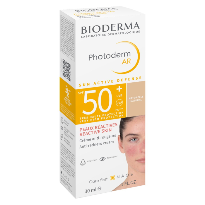 Bioderma Photoderm AR Krem tonujący do skóry z problemami naczynkowymi SPF 50+, Odcień Naturalny 