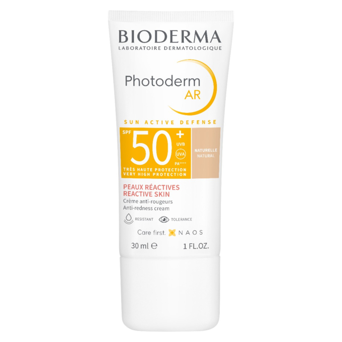 Bioderma Photoderm AR Krem tonujący do skóry z problemami naczynkowymi SPF 50+, Odcień Naturalny 