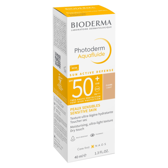 Bioderma Photoderm Aquafluide Ultralekki fluid do skóry normalnej SPF 50+, Jasny