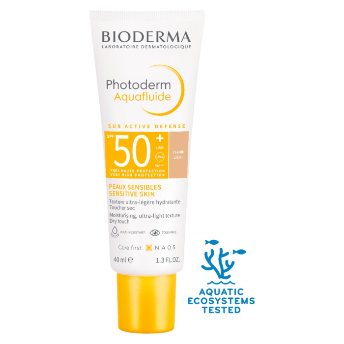 Bioderma Photoderm Aquafluide Ultralekki fluid do skóry normalnej SPF 50+, Jasny