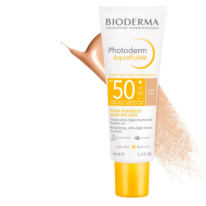 Bioderma Photoderm Aquafluide Ultralekki fluid do skóry normalnej SPF 50+, Jasny