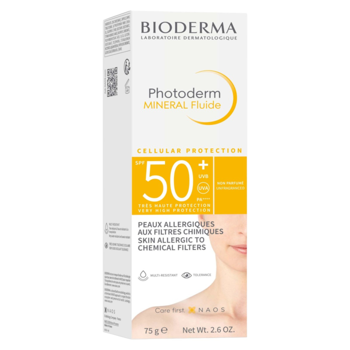 Bioderma Photoderm Fluid mineralny do skóry wrażliwej i alergicznej SPF 50+ 