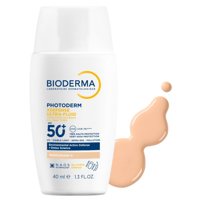 Bioderma Photoderm XDefense Ochronny ultralekki fluid o działaniu detoksykującym SPF 50+, 01