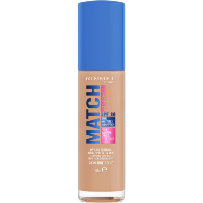 Rimmel Match Perfection Podkład do twarzy, 203N True Beige, 30 ml