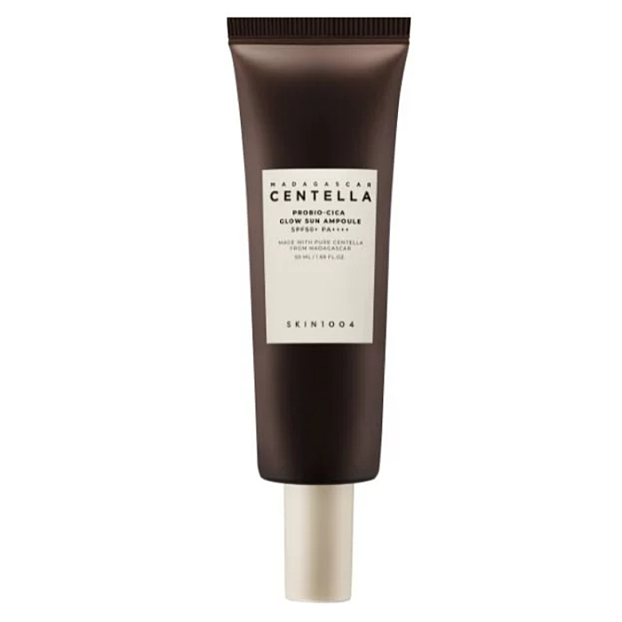 SKIN1004 Madagascar Centella Probio-Cica Glow Sun Ampoule, Krem ochronny do twarzy, SPF50+ 