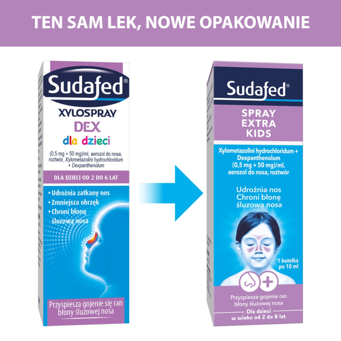 Sudafed Xylospray DEX dla dzieci (0,5 mg + 50 mg)/ml aerozol do nosa