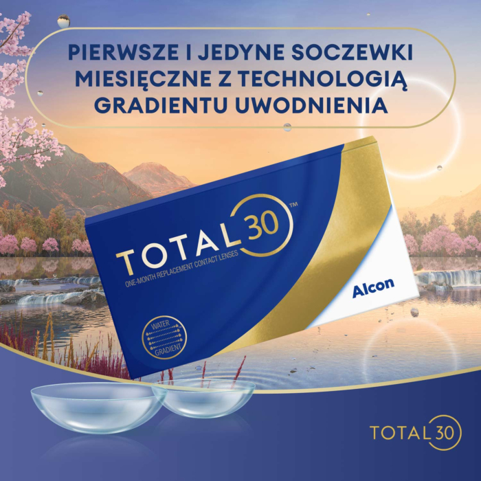 Total30 Soczewki kontaktowe miesięczne, Moc -04.00