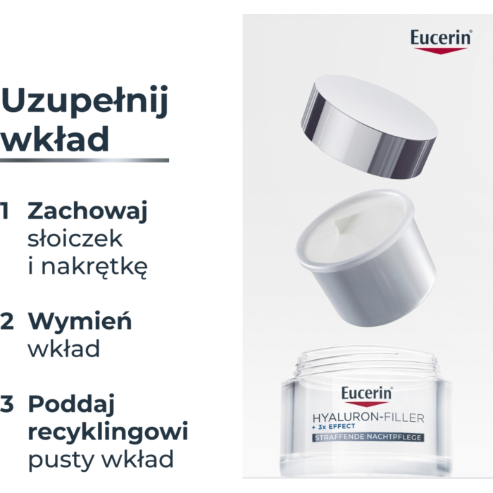 Eucerin Hyaluron-Filler Krem na noc Refill, 50 ml