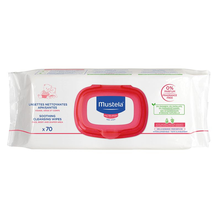 Mustela Bebe Łagodzące chusteczki oczyszczające