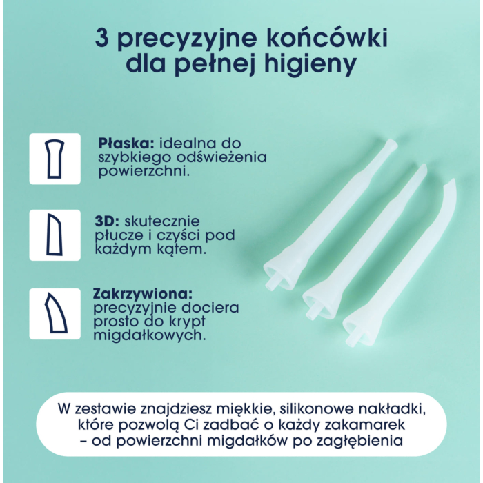 ZENT TonsilCare Urządzenie do oczyszczania migdałków i gardła z podciśnieniem i LED, bezprzewodowy