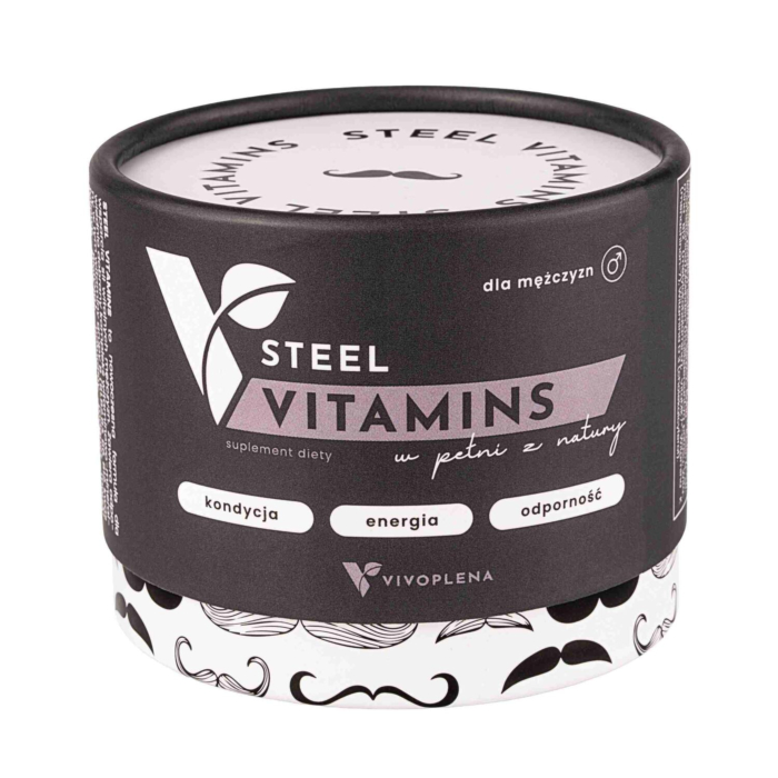 Vivoplena Steel Vitamins witaminy dla mężczyzn energia magnez, 60 kapsułek