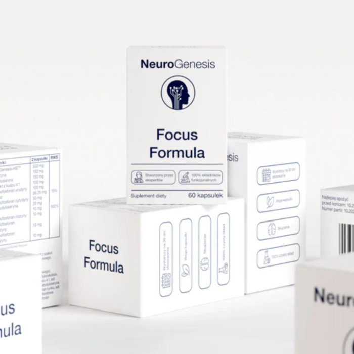 NeuroGenesis Suplement diety Focus Formula kapsułki na koncentrację i pracę mózgu