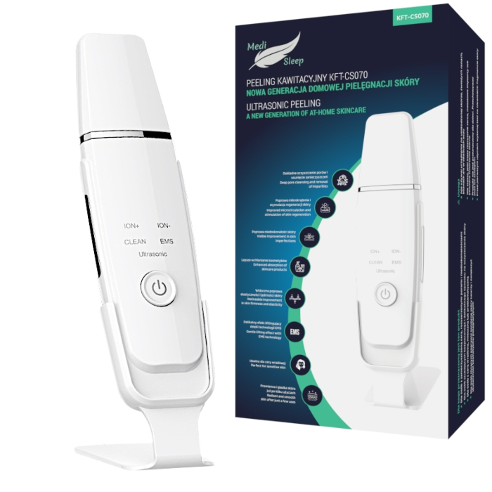 Medi Sleep peeling kawitacyjny bezprzewodowy ems ion ultradźwięki oczyszczanie twarzy