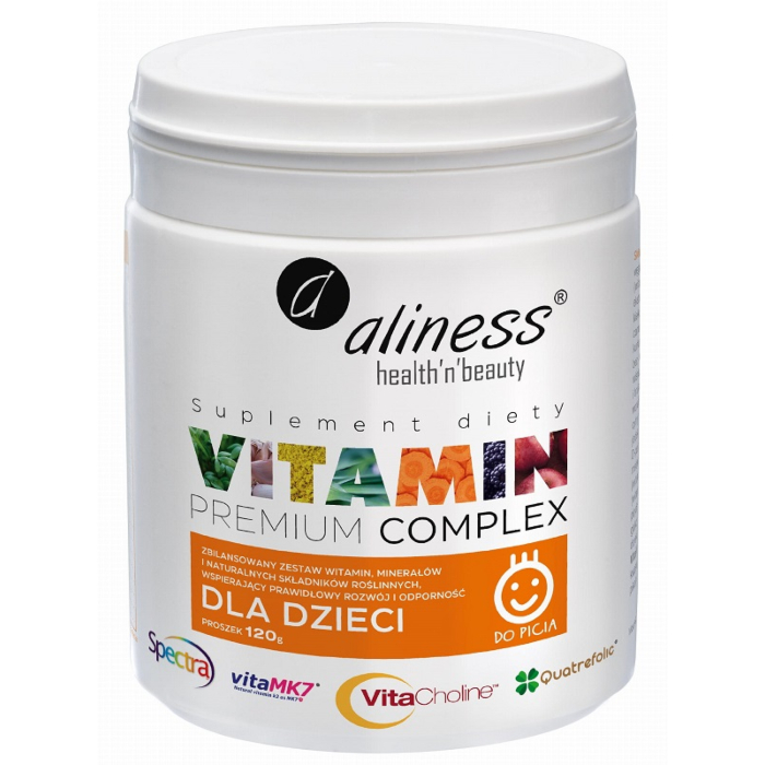 Aliness Premium Vitamin Complex, Kompleks witamin dla dzieci, Proszek
