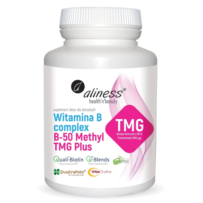Aliness Witamina B Complex B-50 Methyl TMG Plus, Kapsułki 100 szt.