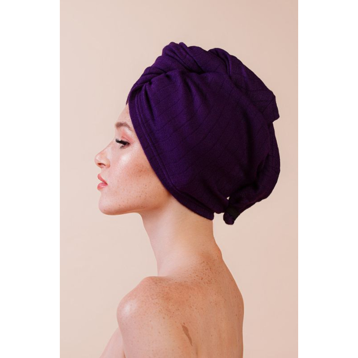 Anwen Dry It Up Turban do włosów Fioletowy
