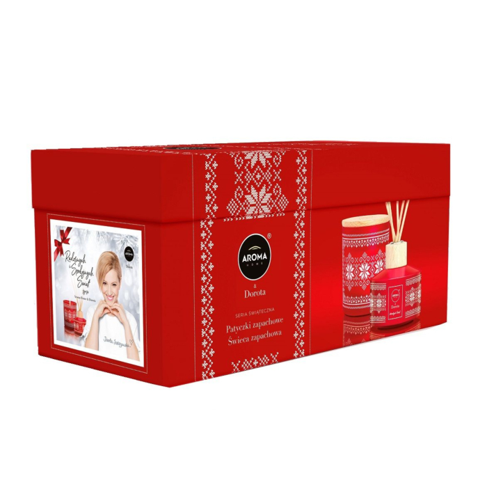 Aroma Home & Dorota Christmas Box Cynamonowy Wieczór (Świeca & Patyczki)
