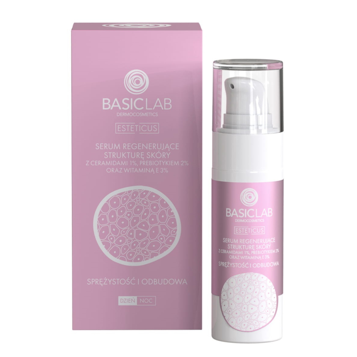 BasicLab Esteticus Serum regenerujące z ceramidami 1% i prebiotykiem 2%, 30 ml