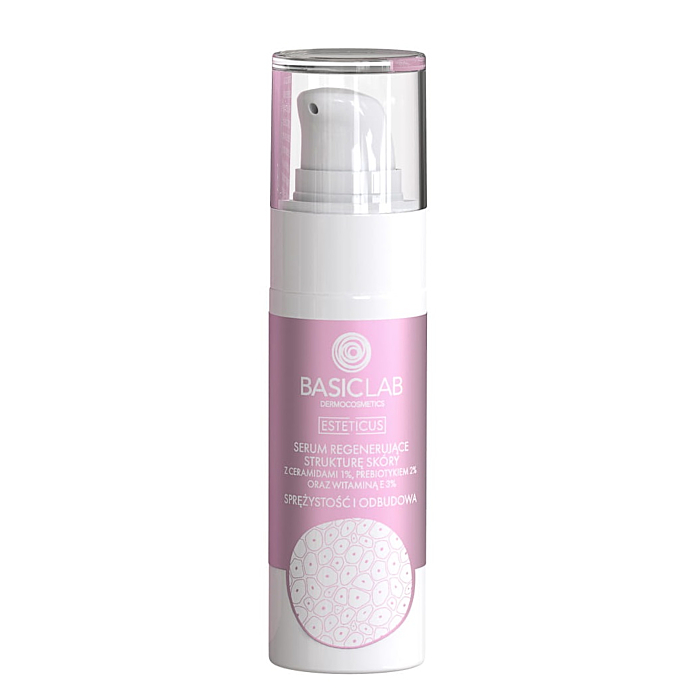 BasicLab Esteticus Serum regenerujące z ceramidami 1% i prebiotykiem 2%, 30 ml