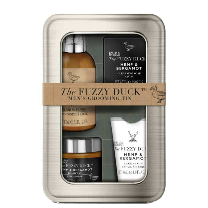 Baylis & Harding Thy Fuzzy Ducks Men Hemp & Bergamot Beard Tin Zestaw do Pielęgn. Brody