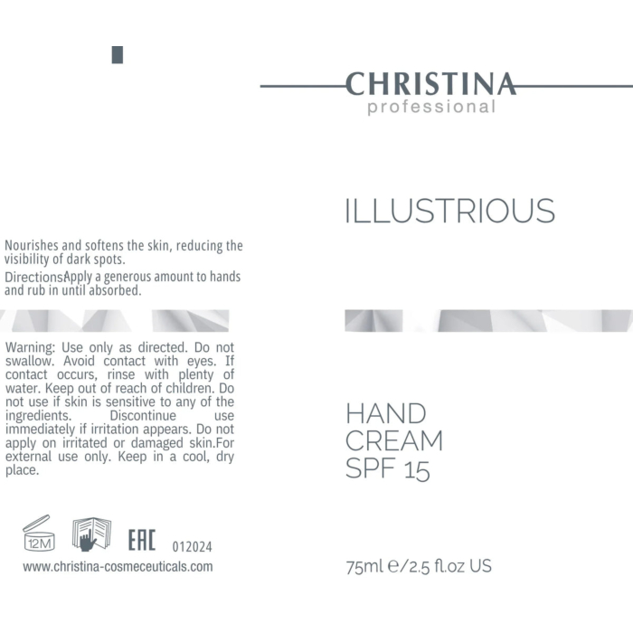 Christina Illustrious Hand Cream SPF 15 — Krem SPF 15 na przebarwienia