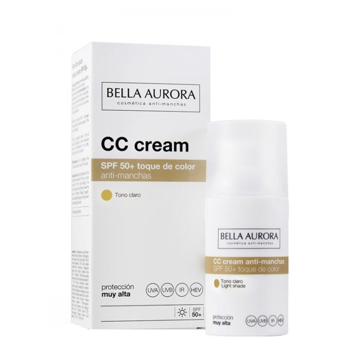 Bella Aurora Krem CC przeciw przebarwieniom SPF 50, Light
