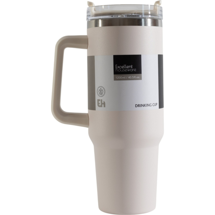 Kubek XXL z uchwytem, styl retro outdoor, 1200 ml