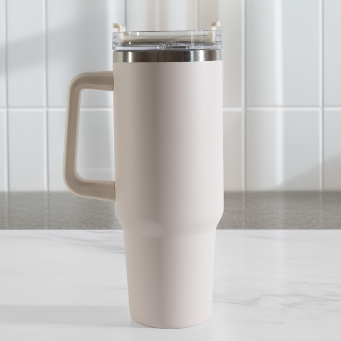 Kubek XXL z uchwytem, styl retro outdoor, 1200 ml