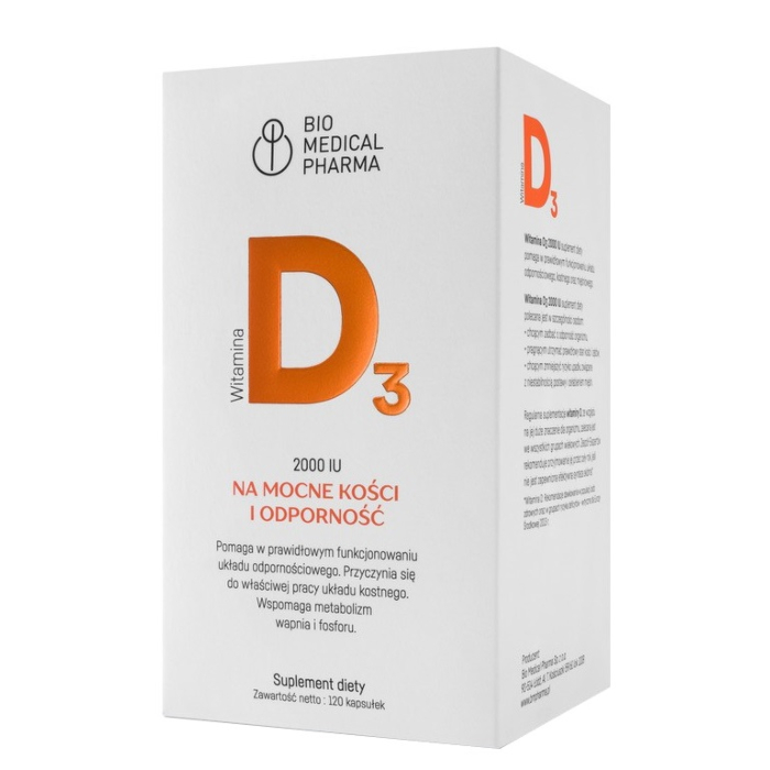 Bio Medical Pharma Witamina D3 2000 IU Kapsułki