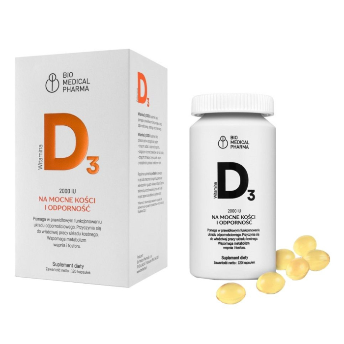 Bio Medical Pharma Witamina D3 2000 IU Kapsułki