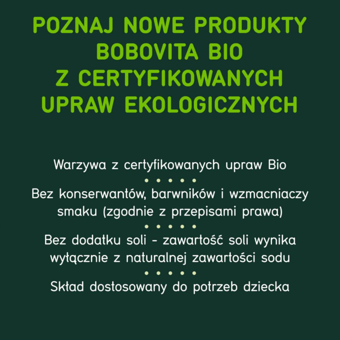 Bobovita Obiad BIOBrokuły z Batatami