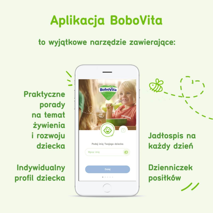 Bobovita Deser jabłka z delikatnym bananem