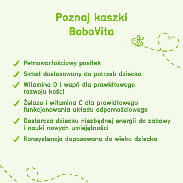 Bobovita Kaszka Porcja Zbóż Mleczna 3 Zboża, Malina, Truskawka, Banan