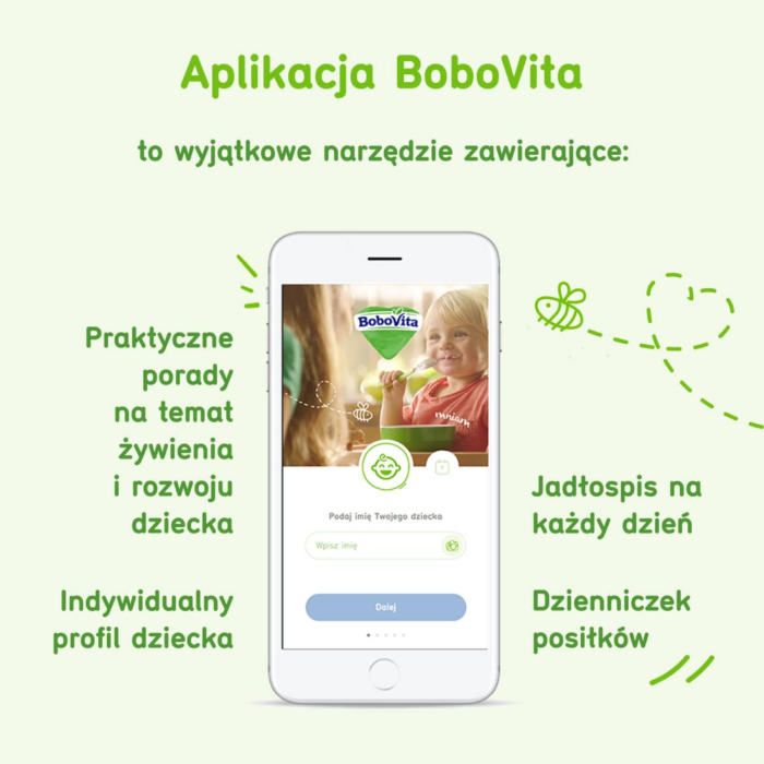 Bobovita Kaszka Porcja Zbóż Mleczna 3 Zboża, Malina, Truskawka, Banan