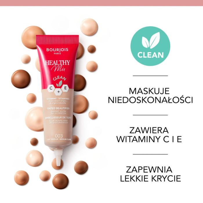Bourjois Healthy Mix Clean Tinted Beautifier 002 Light Krem tonujący 