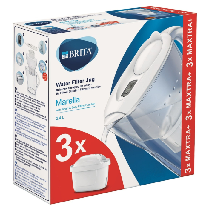 Brita Marella Dzbanek z filtrem 3 Mx + Pure, Biały