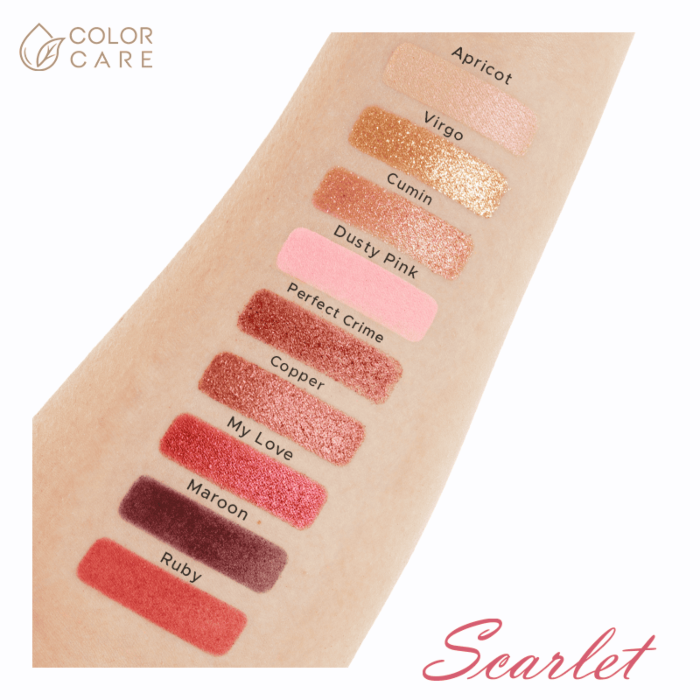 Color Care Paleta Cieni do Powiek Wegańska – Scarlet