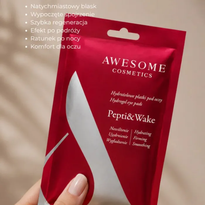 Гидрогелевые патчи для кожи вокруг глаз Awesome Cosmetics Pepti&Wake, с пептидами, 2 шт — фото 4