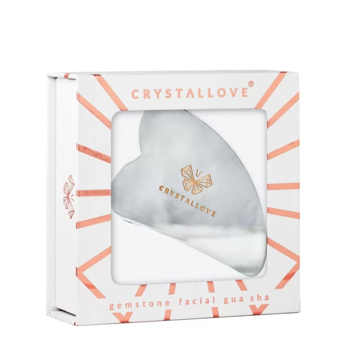 Crystallove Cryo Ice Gua Sha Płytka do Masażu Twarzy Gua Sha ze Stali Nierdzewnej