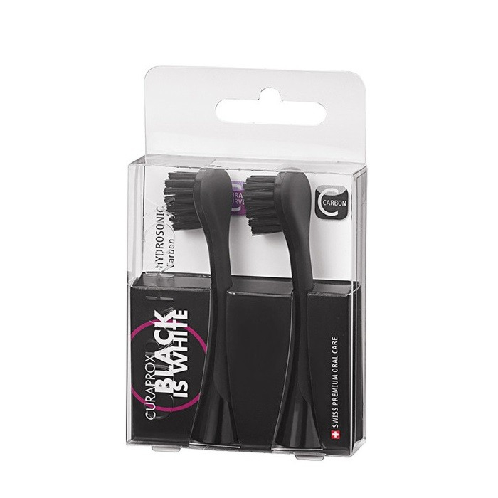 Curaprox Hydrosonic Black Is White Główki Węglowe do Szczoteczki Sonicznej