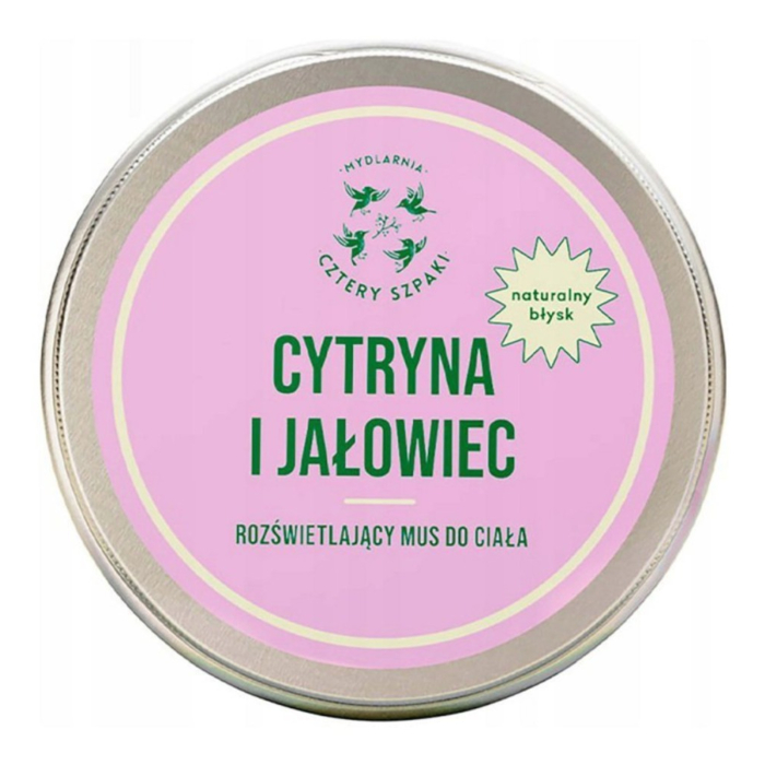 Mydlarnia Cztery Szpaki Cytryna i Jałowiec Rozświetlający mus do ciała