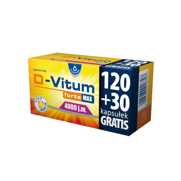 D-Vitum Forte Max 4000 j.m. Kapsułki, 150 szt.