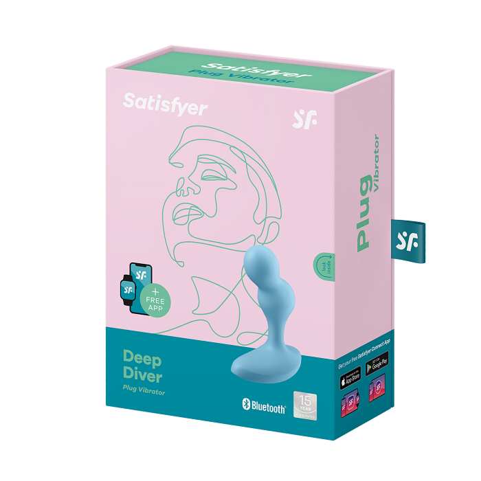 Satisfyer Masażer Deep Diver Connect App Blue Masażer intymny