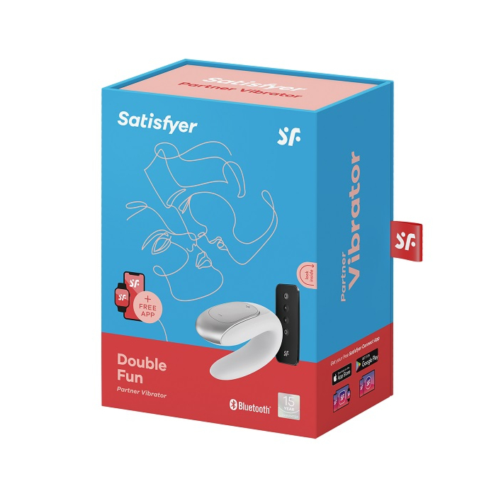 Satisfyer Double Fun Connect App White masażer intymny dla par