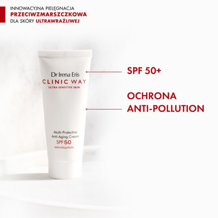 Dr Irena Eris Clinic Way Anti-Pollution Ochronny krem przeciwzmarszczkowy na dzień SPF 50
