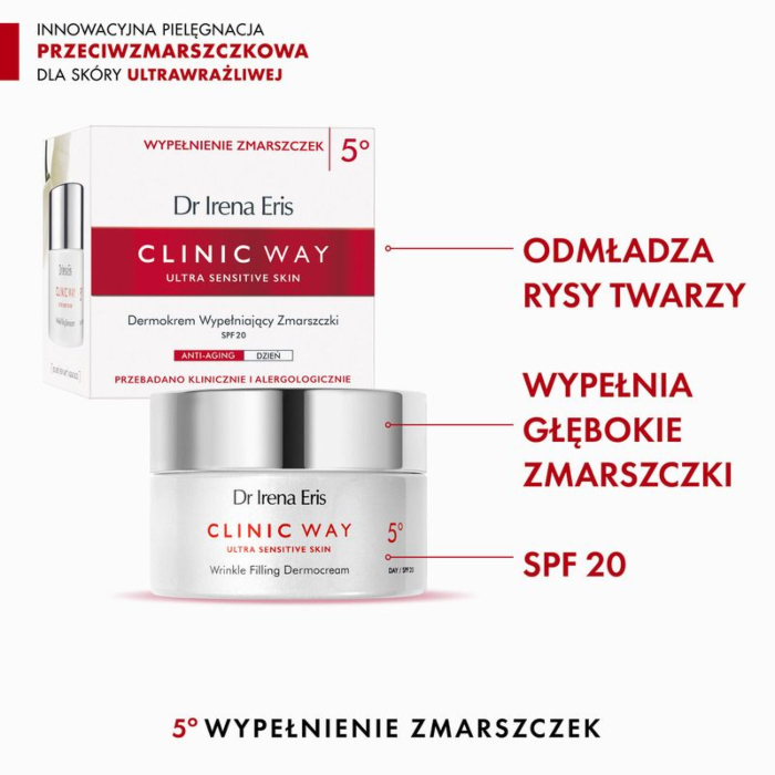 Dr Irena Eris Clinic Way 5° Dermokrem do twarzy i pod oczy SPF 20 na dzień