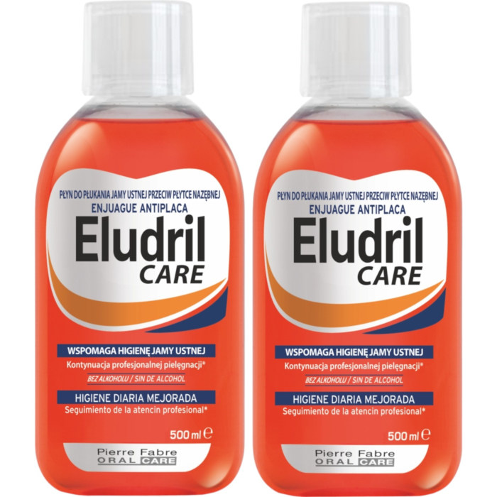 Eludril Zestaw Care Płyn do płukania jamy ustnej, 2x500ml